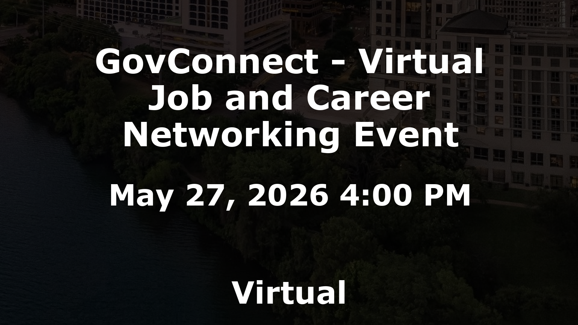GovConnect - Virtual Job and Career Networking Event event image
